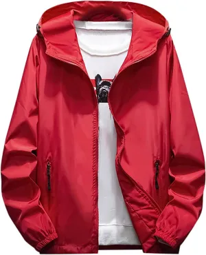 Jackets for Men Men's Fall Winter Casual Plus Size Hoodie Zipper Outdoor Coats Jackets