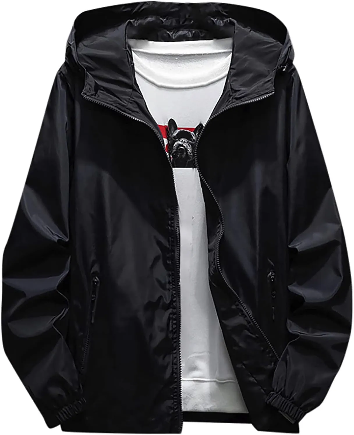 Jackets for Men Men's Fall Winter Casual Plus Size Hoodie Zipper Outdoor Coats Jackets