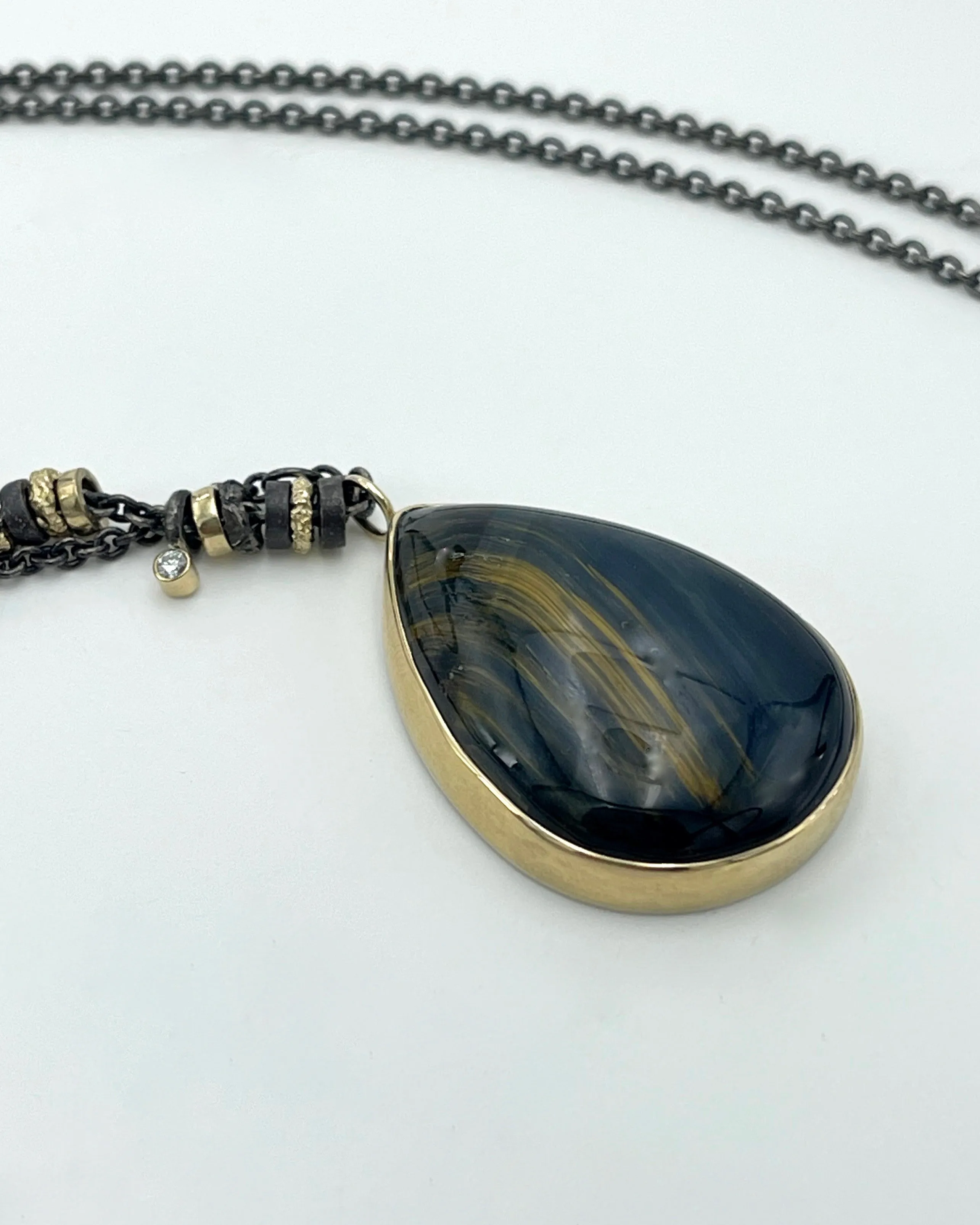 Jamie Joseph Blue Tiger's Eye Necklace