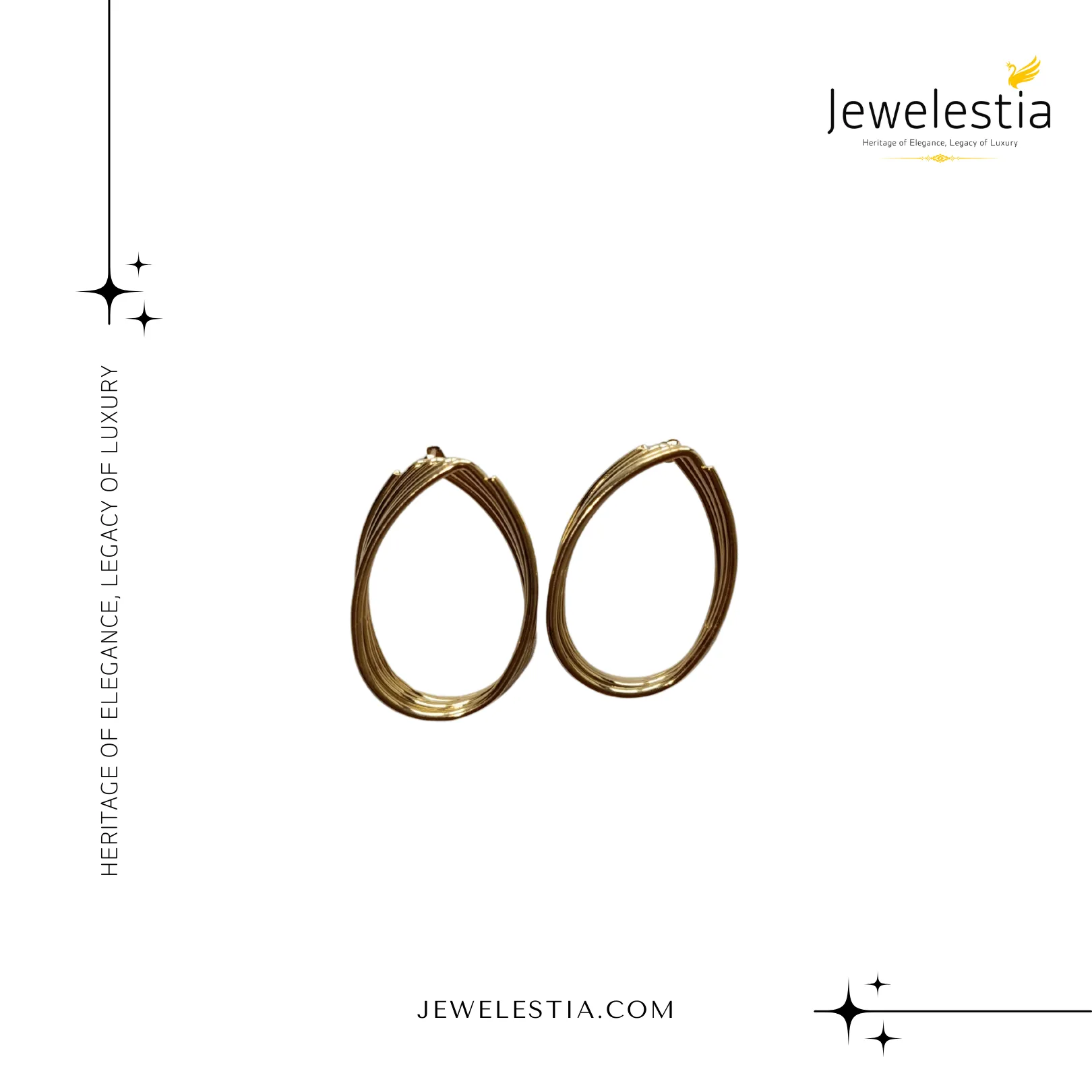 Jewelestia Classic Gold Hoop Earrings