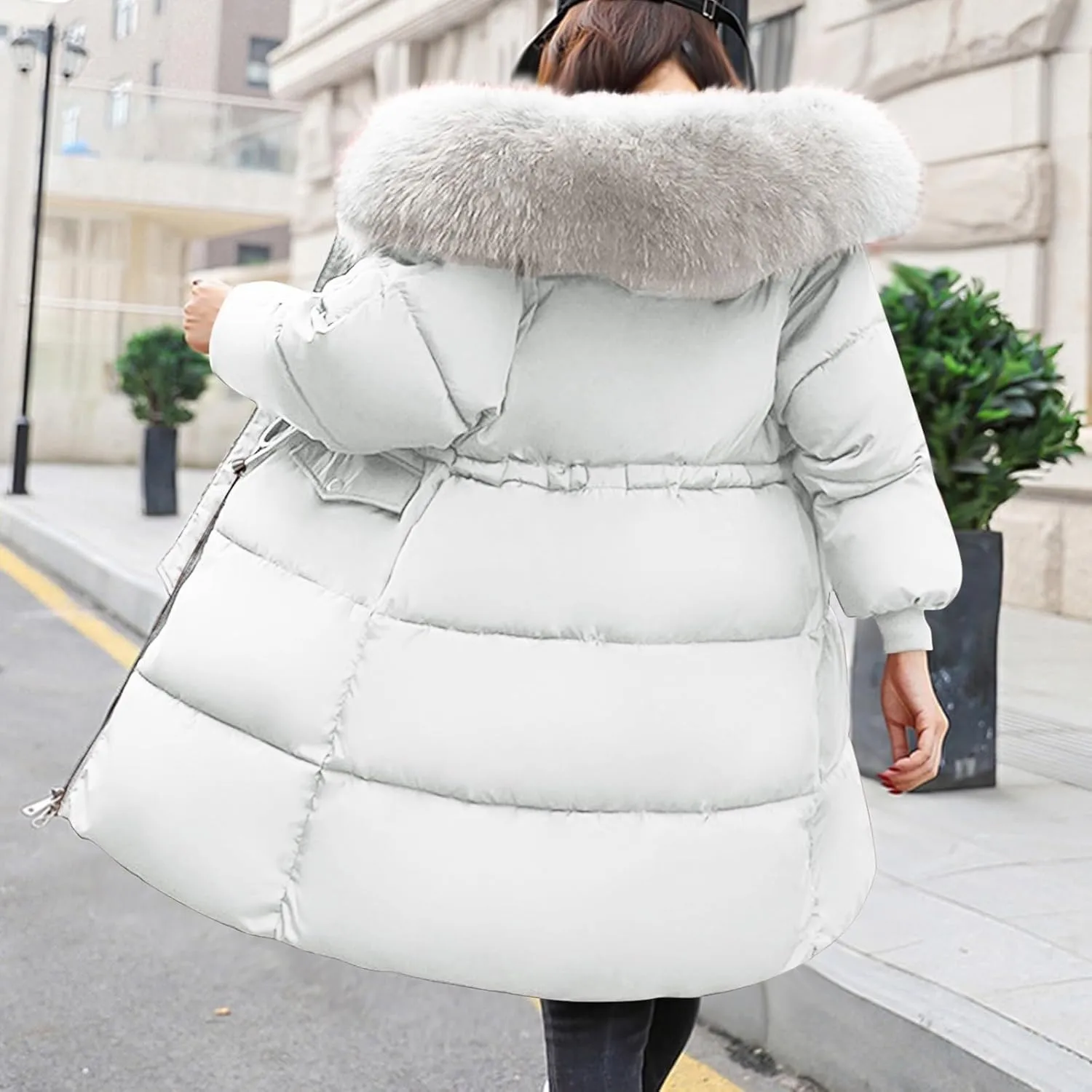 JOFOW warm jackets for women quilted jackets for women jackets for women trendy long jackets for women