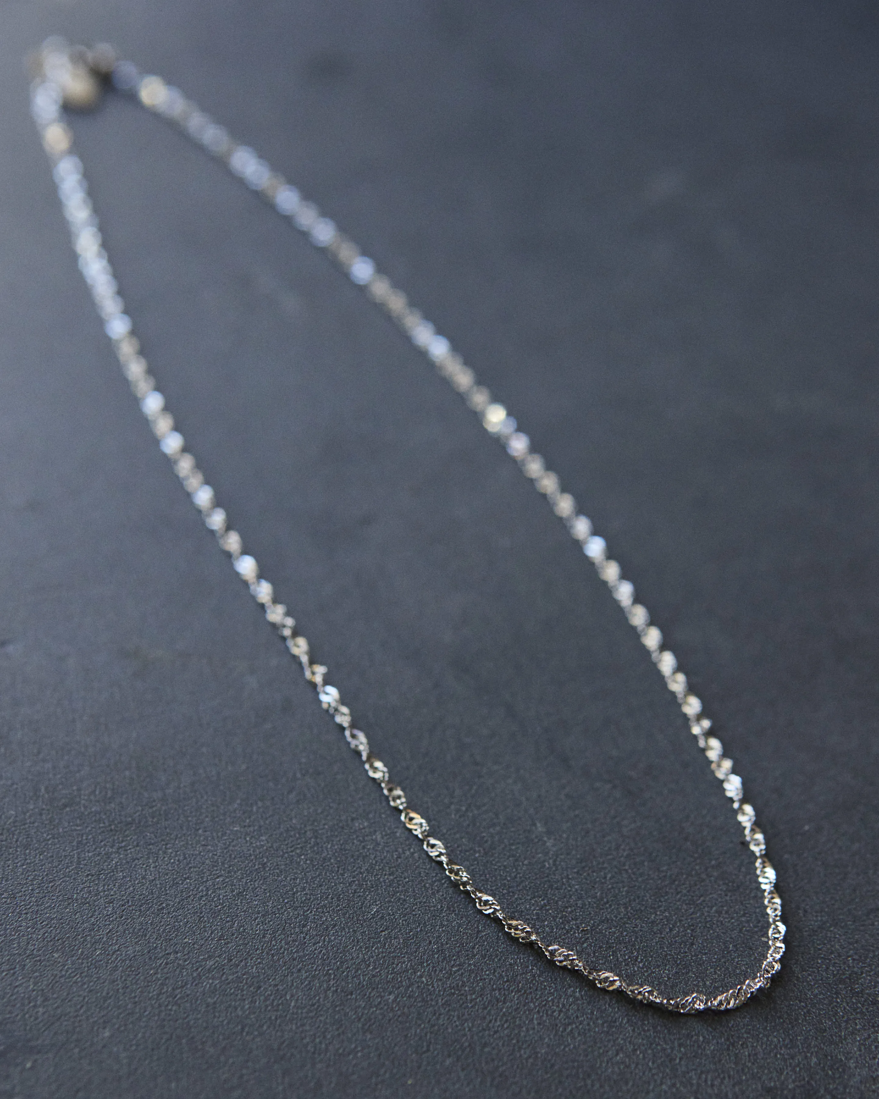 Kara Yoo Thin Singapore Necklace, Sterling Silver