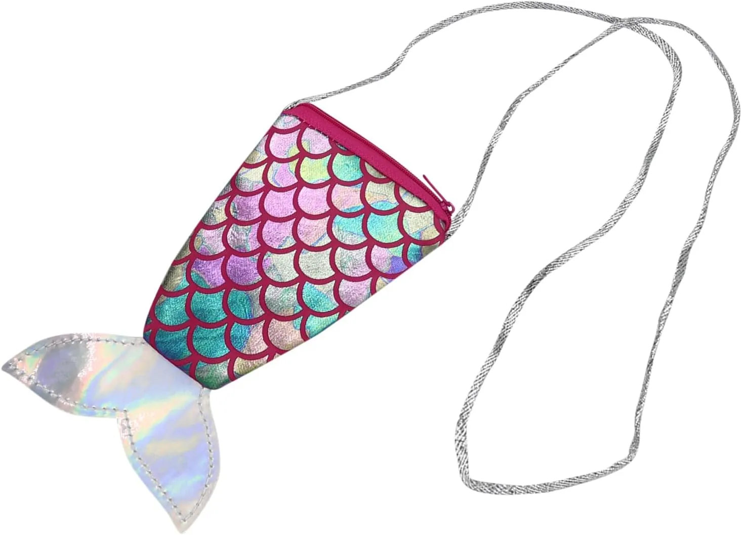 Kids Toddlers Glitter Mermaid Crossbody Purse Holographic Shoulder Bag Satchel for Boys Girls