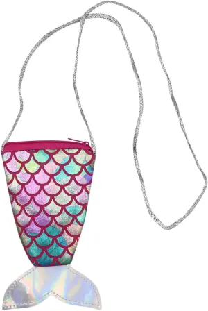 Kids Toddlers Glitter Mermaid Crossbody Purse Holographic Shoulder Bag Satchel for Boys Girls