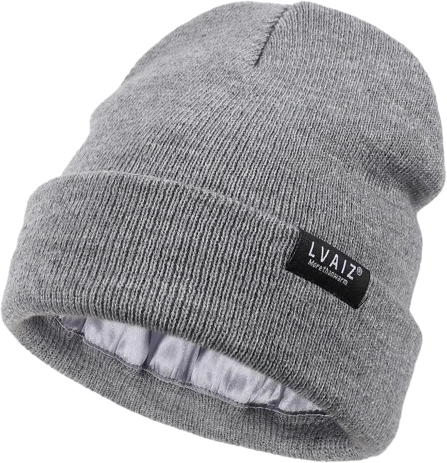 Kids Winter Satin Lined Beanie Hats Toddler Warm Cuffed Hat with Silky Lining Children Knitted Watch Hat 2-10 Years