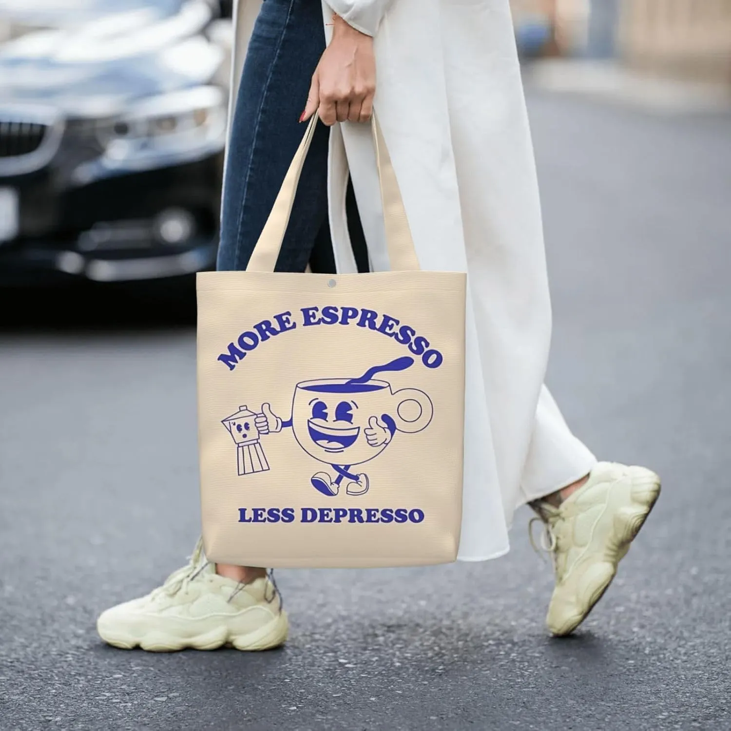 Kiss Your Brain Canvas Tote Bag Shoulder Bag For Women'S Reusable Tote Bag For Shopping Camping