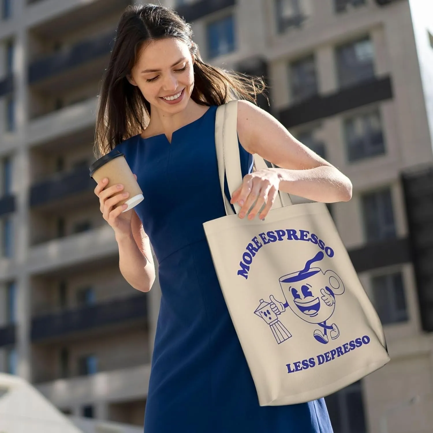 Kiss Your Brain Canvas Tote Bag Shoulder Bag For Women'S Reusable Tote Bag For Shopping Camping