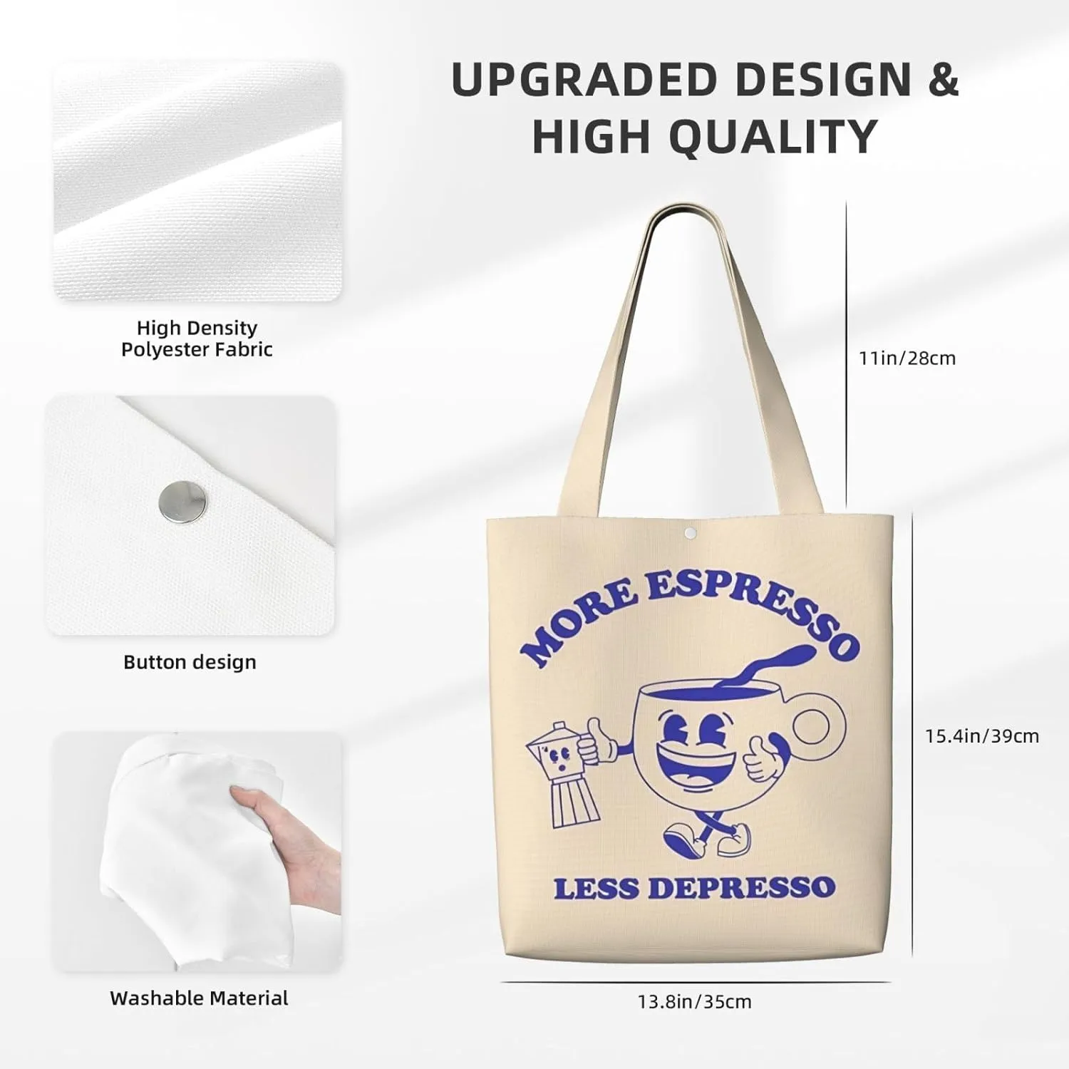 Kiss Your Brain Canvas Tote Bag Shoulder Bag For Women'S Reusable Tote Bag For Shopping Camping