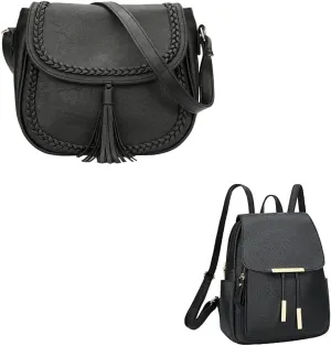 KKXIU Casual Flap Saddle Crossbody Bags for Women Purses and Handbags with Tassel