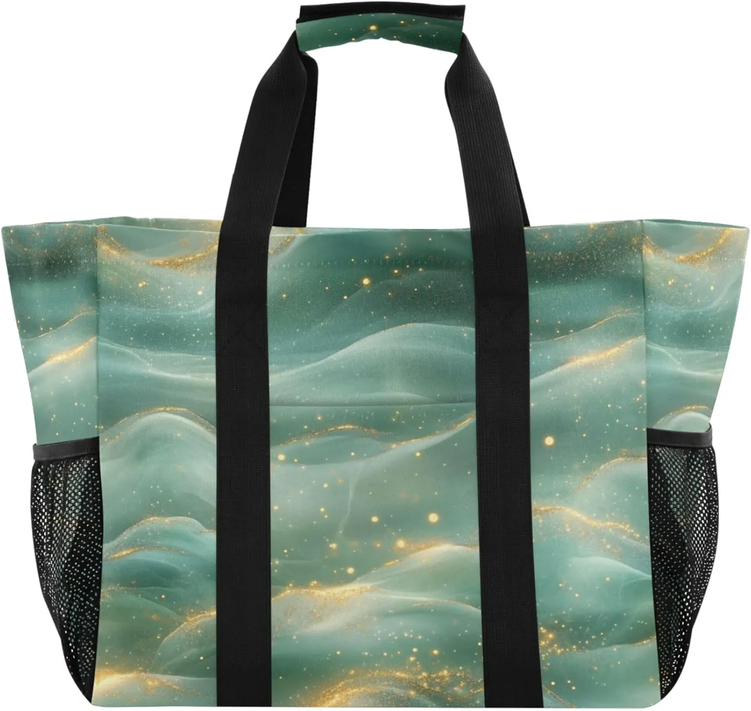 KLL Utility Tote Bags For Women Canvas Foldable With Pockets Carrier Bags