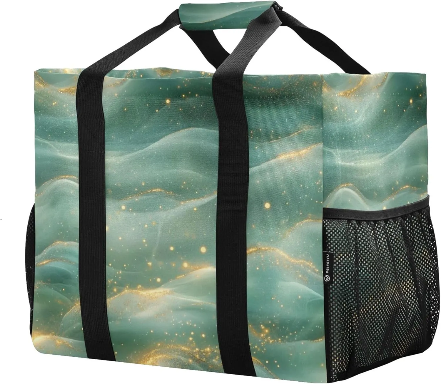 KLL Utility Tote Bags For Women Canvas Foldable With Pockets Carrier Bags