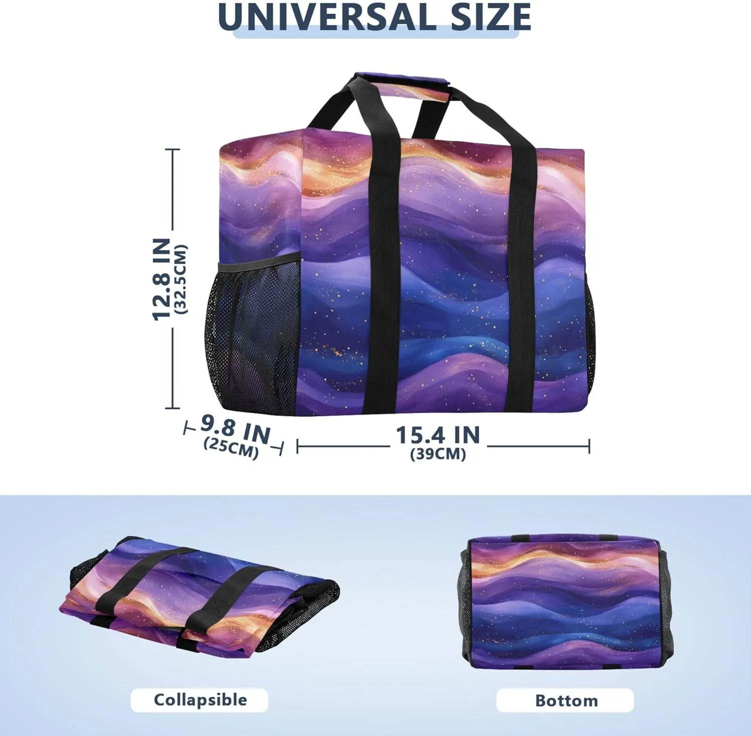KLL Utility Tote Bags For Women Canvas Foldable With Pockets Carrier Bags