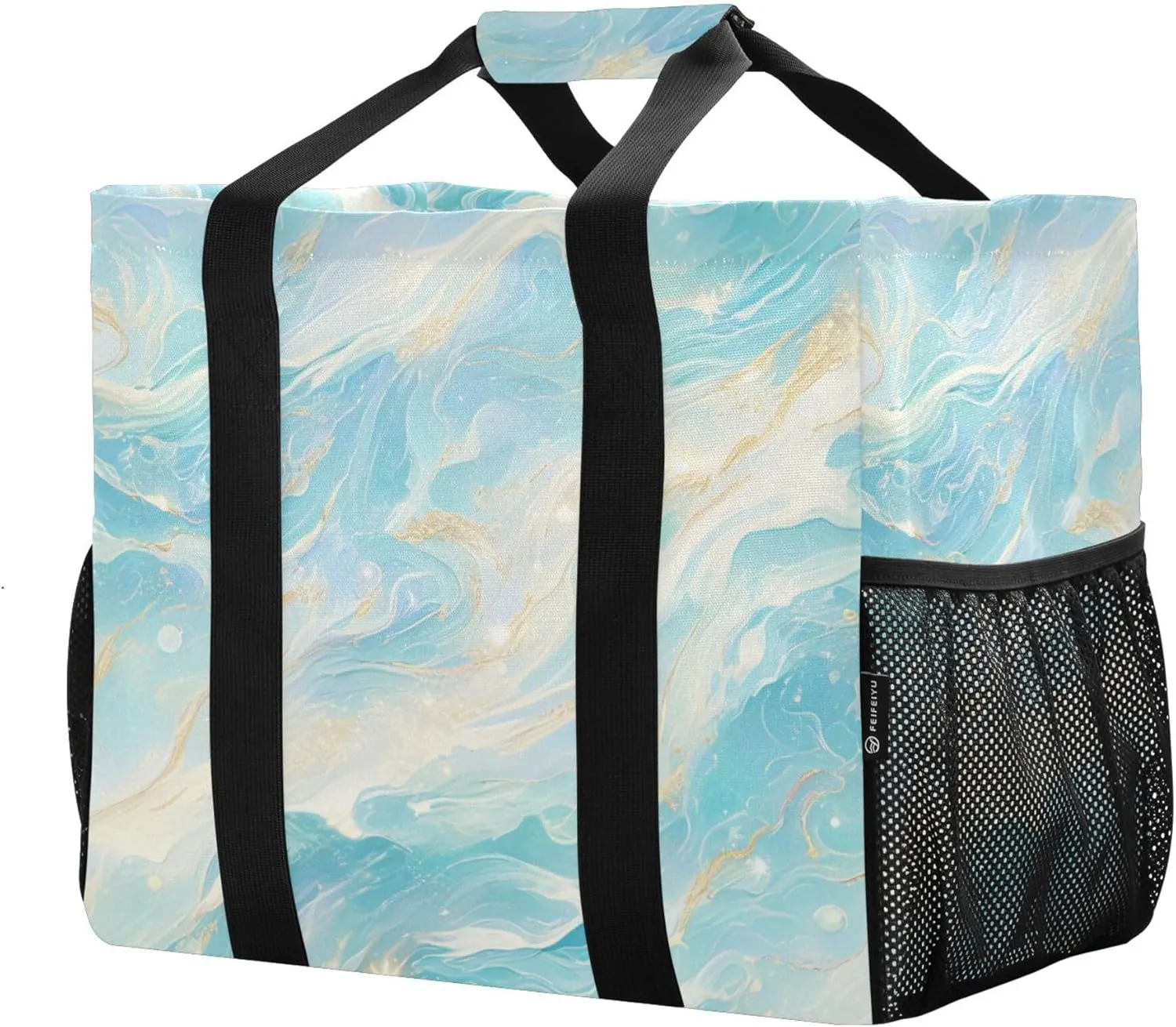 KLL Utility Tote Bags For Women Canvas Foldable With Pockets Carrier Bags