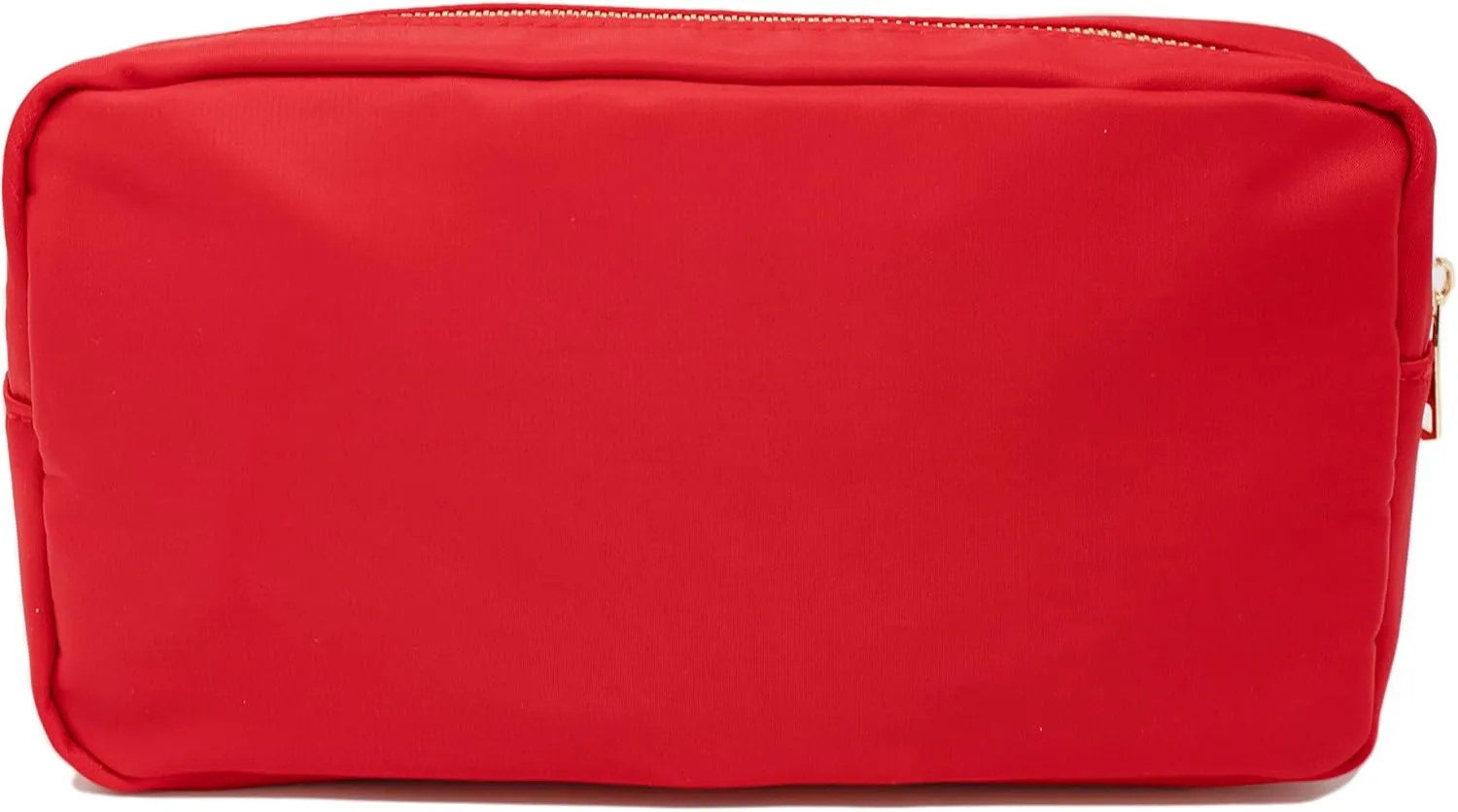 La Sorella Red Nylon Chenille Makeup Bag, Customizable Pouch Bag, Water-resistent travel bag (Red)