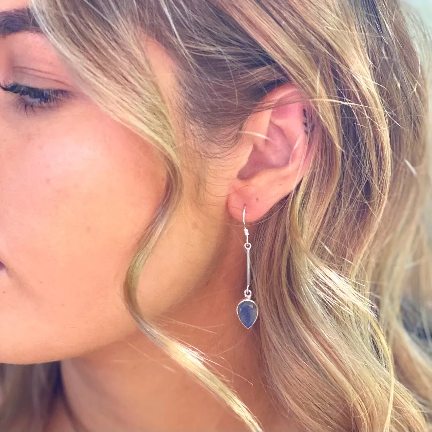 Labradorite Earrings - Anika