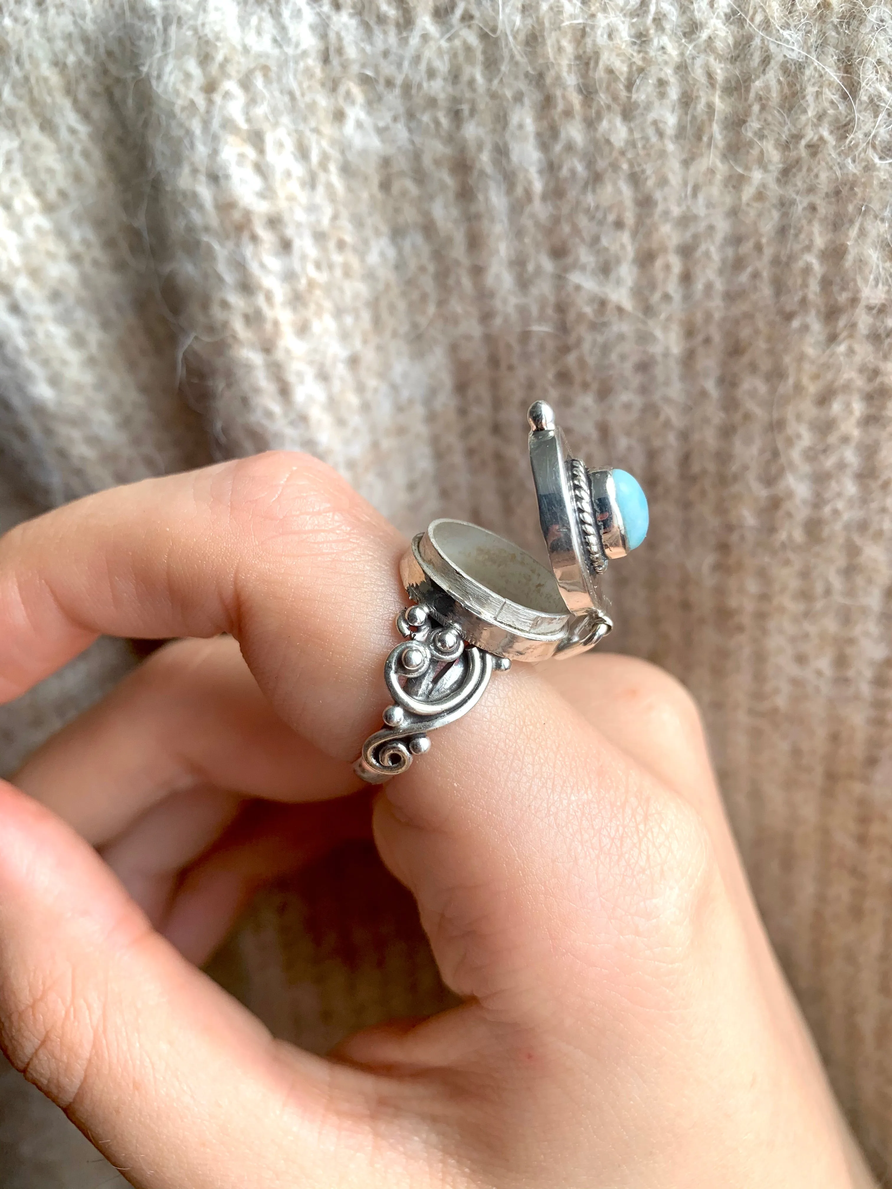 Larimar Poison Ring (US 8.5)