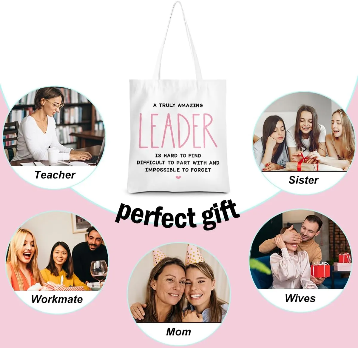 Leadership Boss Lady Chaos Coordinator Librarian Dance Teacher Supervisor Appreciation Gifts Tote Bag Reusable Grocery Bags