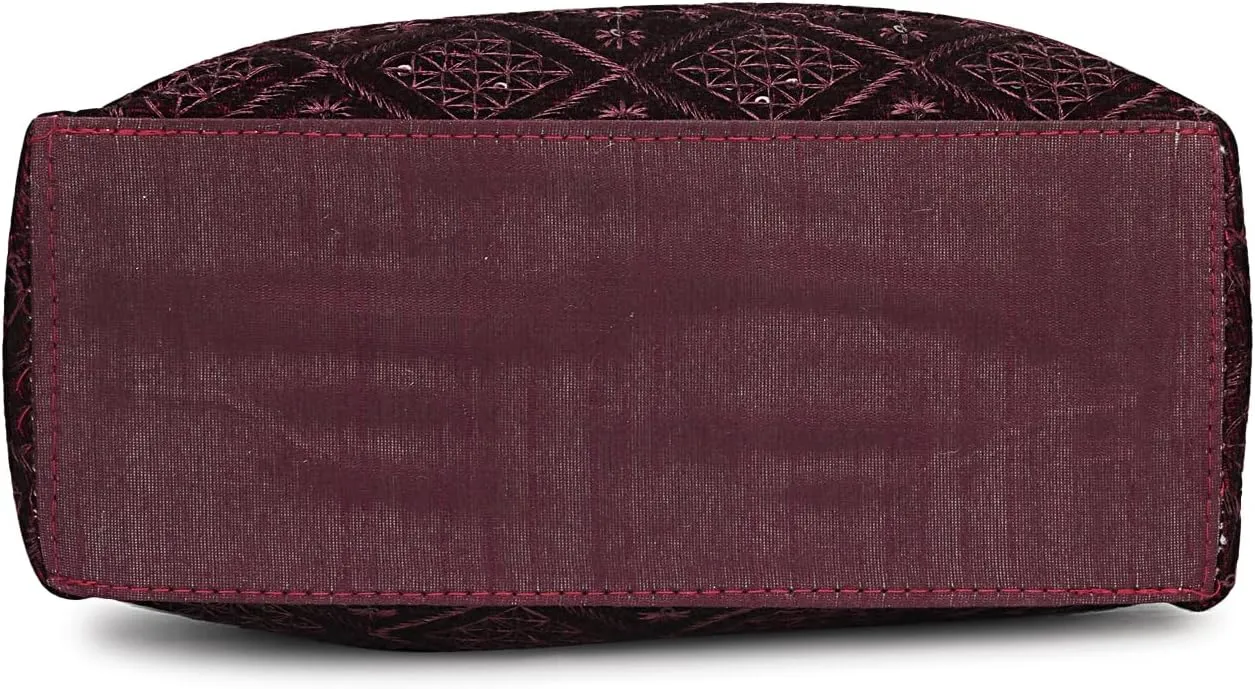 LONGING TO BUY Indian Ethnic Potli Handbag, Embroidered Evening Bag
