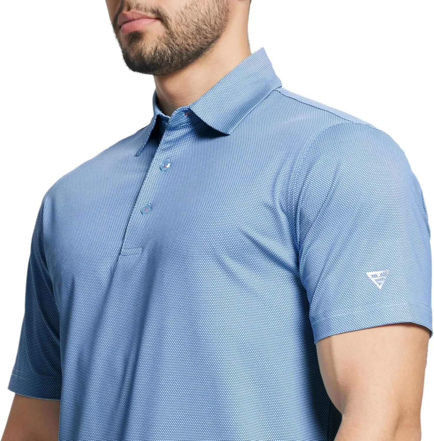 M MAELREG Golf Shirts for Men Dry fit Sports Jacquard Lightweight Performance Texture Short Sleeve Collared Polo Shirts