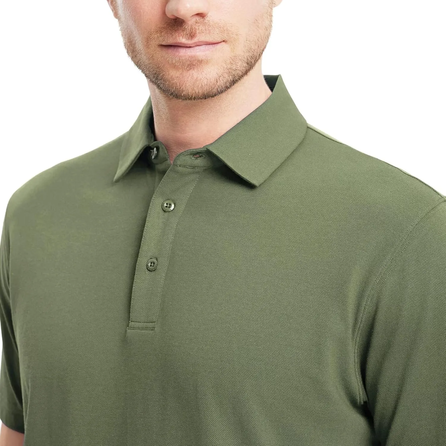 M MAELREG Golf Shirts for Men Pique Solid Performance Moisture Wicking Lightweight Collared Mens Polo Shirts Short Sleeve