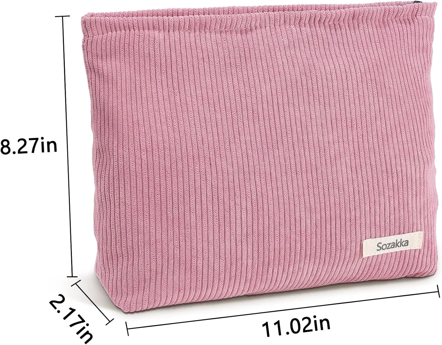 Makeup Bags Cosmetic Bags for Women 2 Pcs Corduroy Cosmetic Bags Large Capacity Purse Aesthetic Cute Pouch Bags Travel Toiletry Zipper Storage Pouch Make Up Organizer Accessories for Women