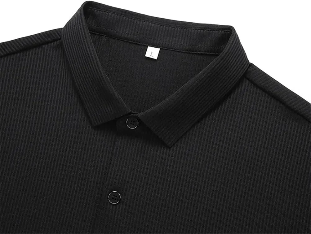 Men Quick Dry Shirts Short Sleeve Breathable Solid Casual Shirt Men Social Blouse