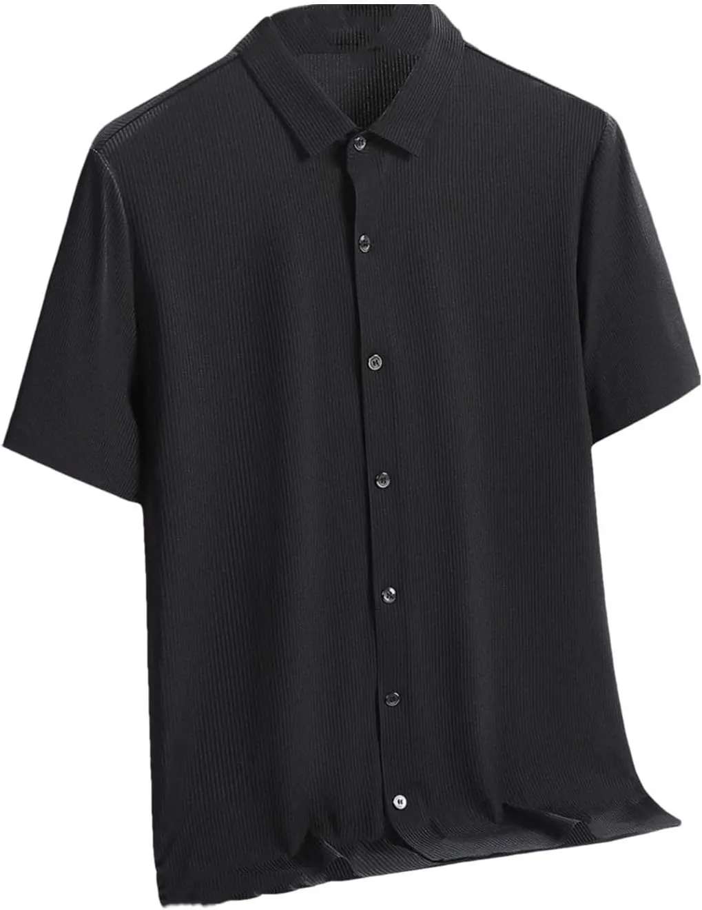 Men Quick Dry Shirts Short Sleeve Breathable Solid Casual Shirt Men Social Blouse