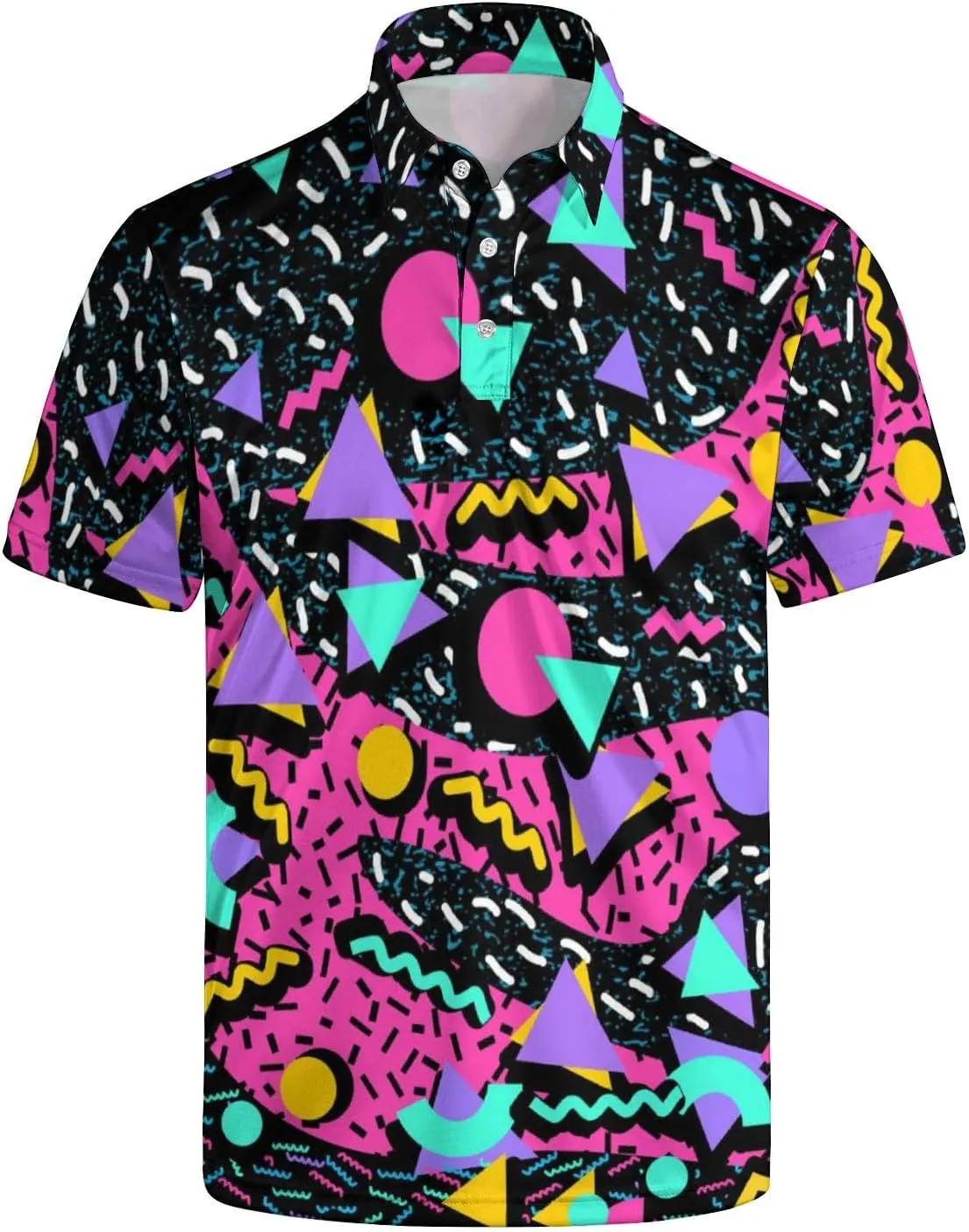Mens Funny Polo Shirts, Short Sleeve Golf Shirts, Moisture Wicking Quick-Dry Business Casual Shirt for Men