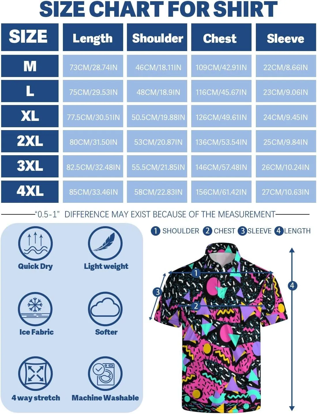 Mens Funny Polo Shirts, Short Sleeve Golf Shirts, Moisture Wicking Quick-Dry Business Casual Shirt for Men