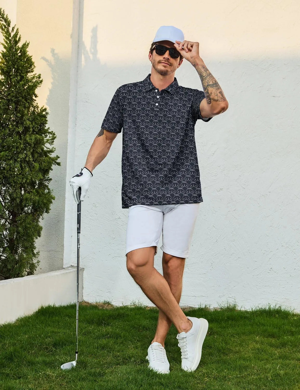 Mens Golf Shirts Golf Polo Shirts for Men Short Sleeve Polo Shirts Golf Gifts