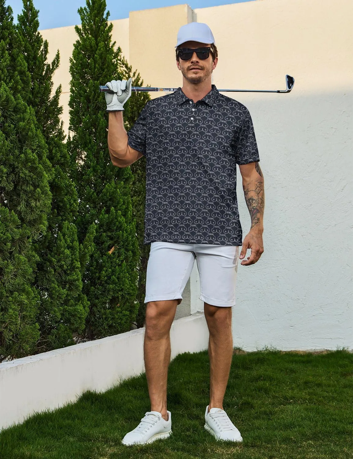 Mens Golf Shirts Golf Polo Shirts for Men Short Sleeve Polo Shirts Golf Gifts