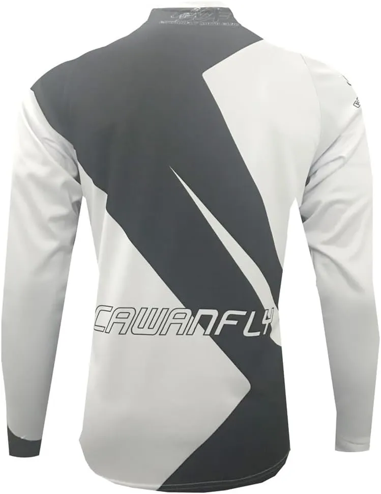 Men's Long Sleeve Off-Road Racing T-Shirts Mountain Bike Jerseys Downhill Motocross Shirts Quick Dry Tops, Small