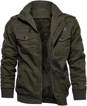 Mens Winter Coat Thicker Warm Down Jackets Balck Casual Winter Jackets Male Multi-Pocket Cargo Jackets