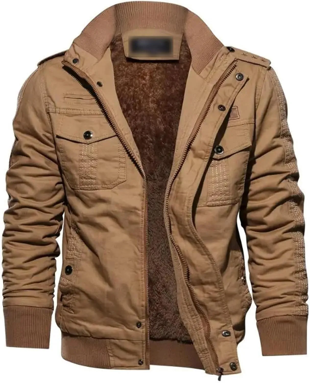 Mens Winter Coat Thicker Warm Down Jackets Balck Casual Winter Jackets Male Multi-Pocket Cargo Jackets