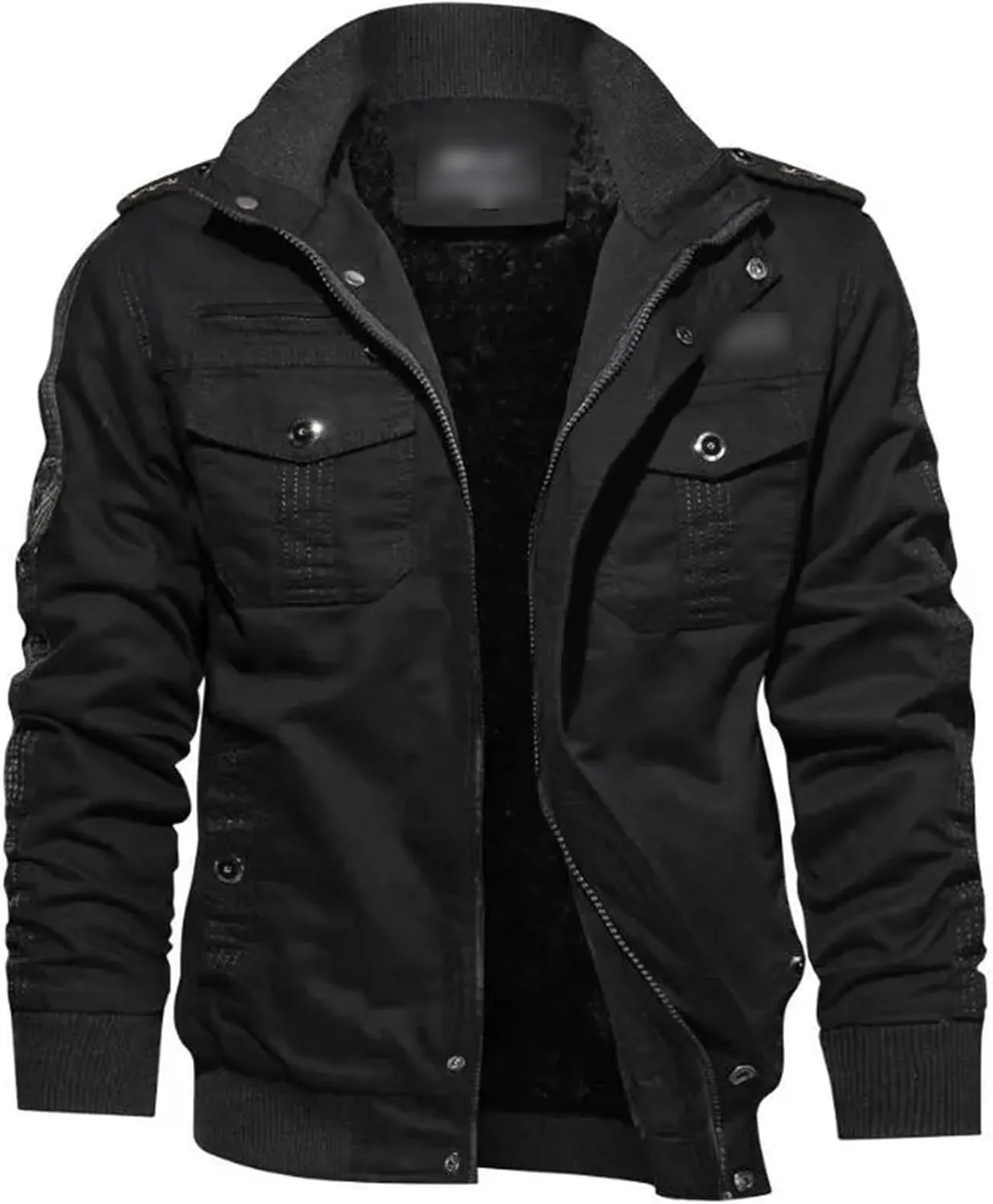 Mens Winter Coat Thicker Warm Down Jackets Balck Casual Winter Jackets Male Multi-Pocket Cargo Jackets