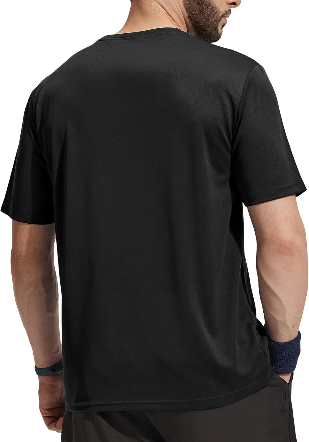 MIER Mens Workout Shirts Short Sleeve T-Shirt Lightweight Running Dry Fit Athletic Shirts Moisture Wicking, 3 Pack