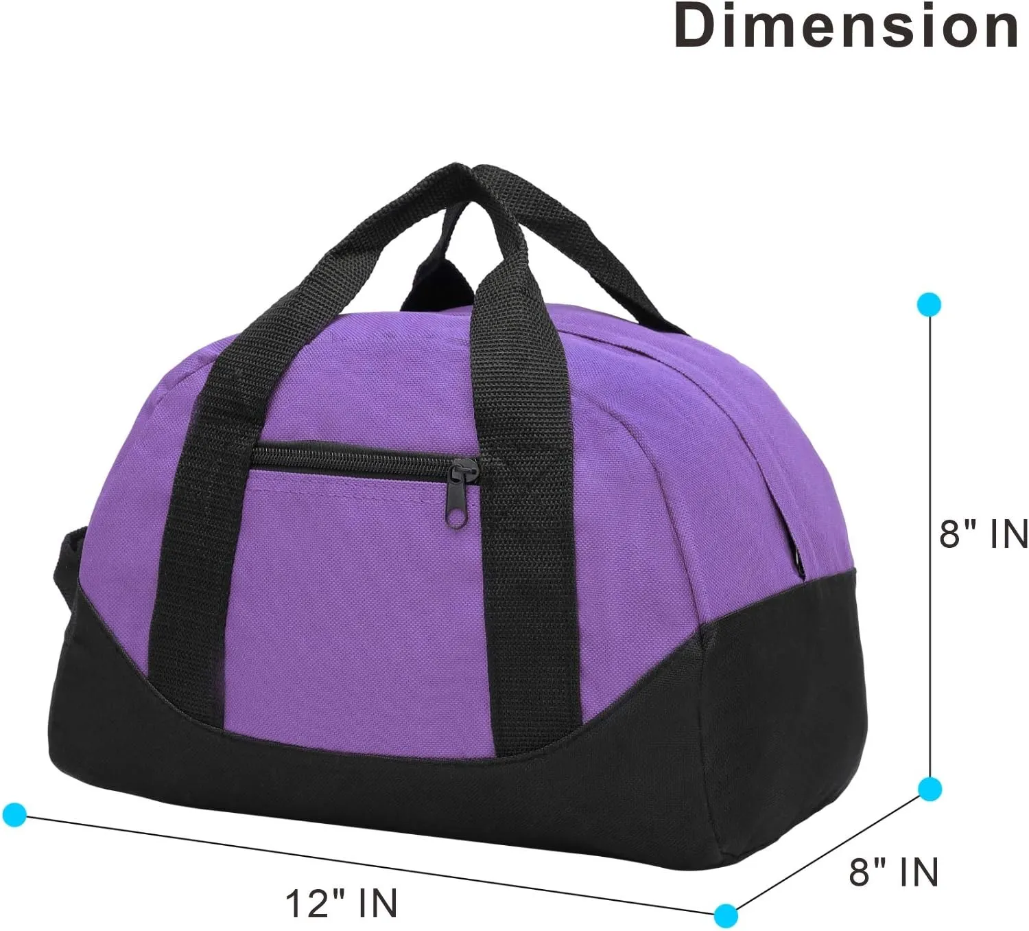 Mini Duffle Bag, 12 Small Sport Travel Carry On Weekender Gym Bag For men and Women