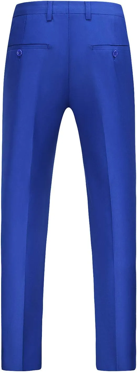 MOGU Mens Front Flat Casual Dress Pants Slim Fit