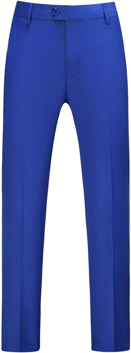 MOGU Mens Front Flat Casual Dress Pants Slim Fit