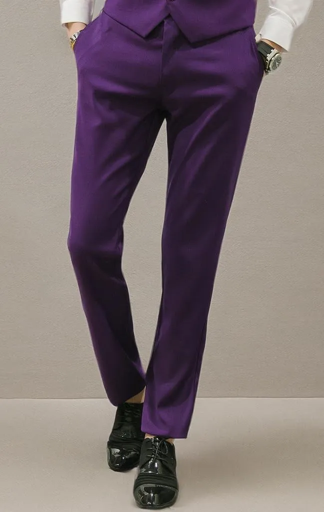 MOGU Mens Slim Fit Front Flat Casual Pants