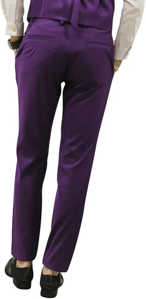 MOGU Mens Slim Fit Front Flat Casual Pants