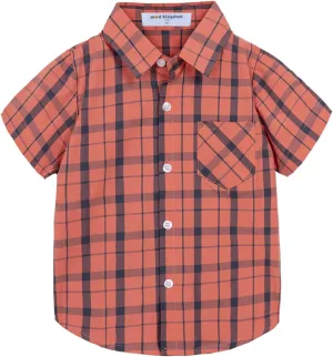 Mud Kingdom Little Boys Dress Shirts Short Sleeve Cute Summer