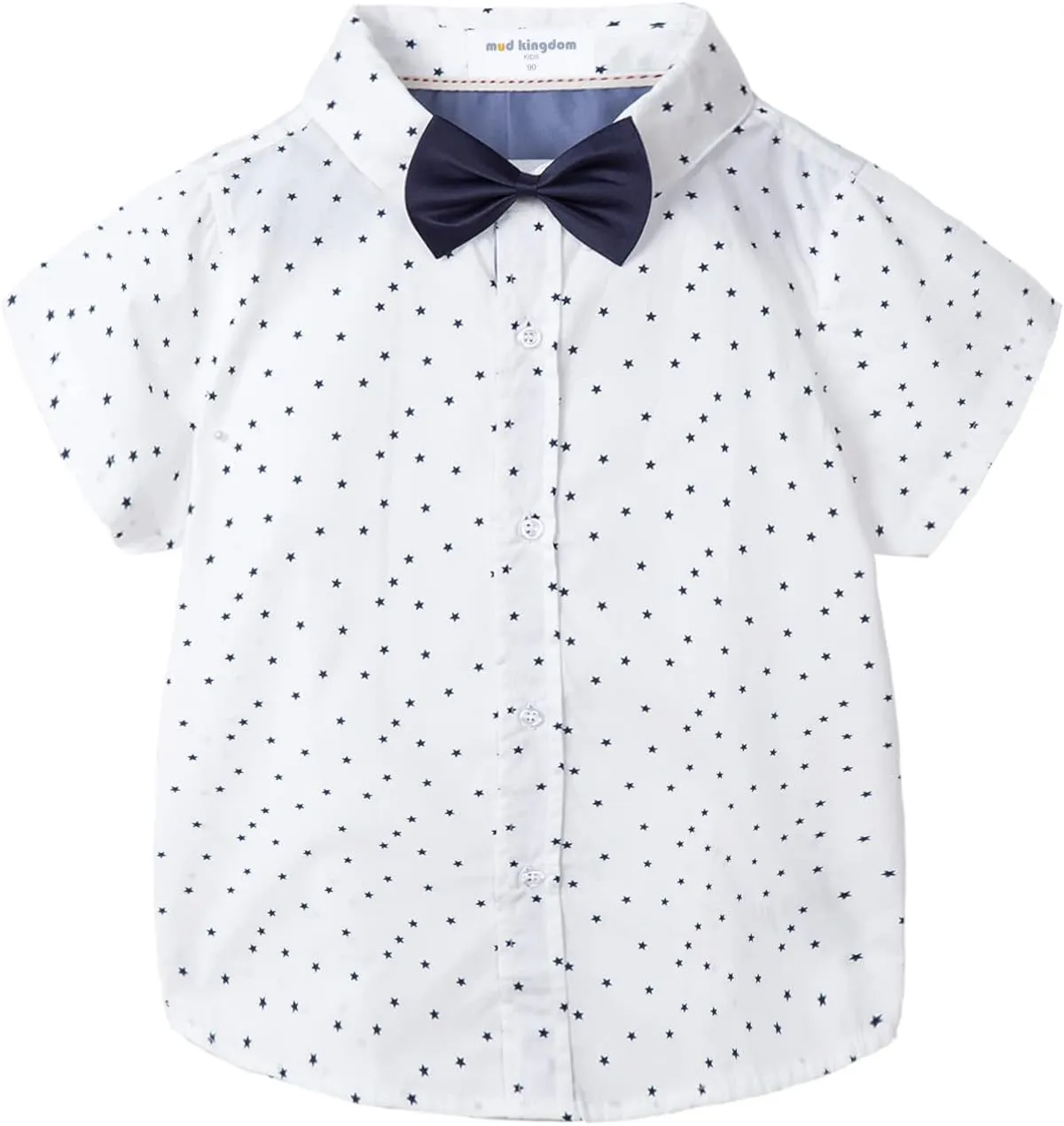 Mud Kingdom Little Boys Dress Shirts Short Sleeve Cute Summer
