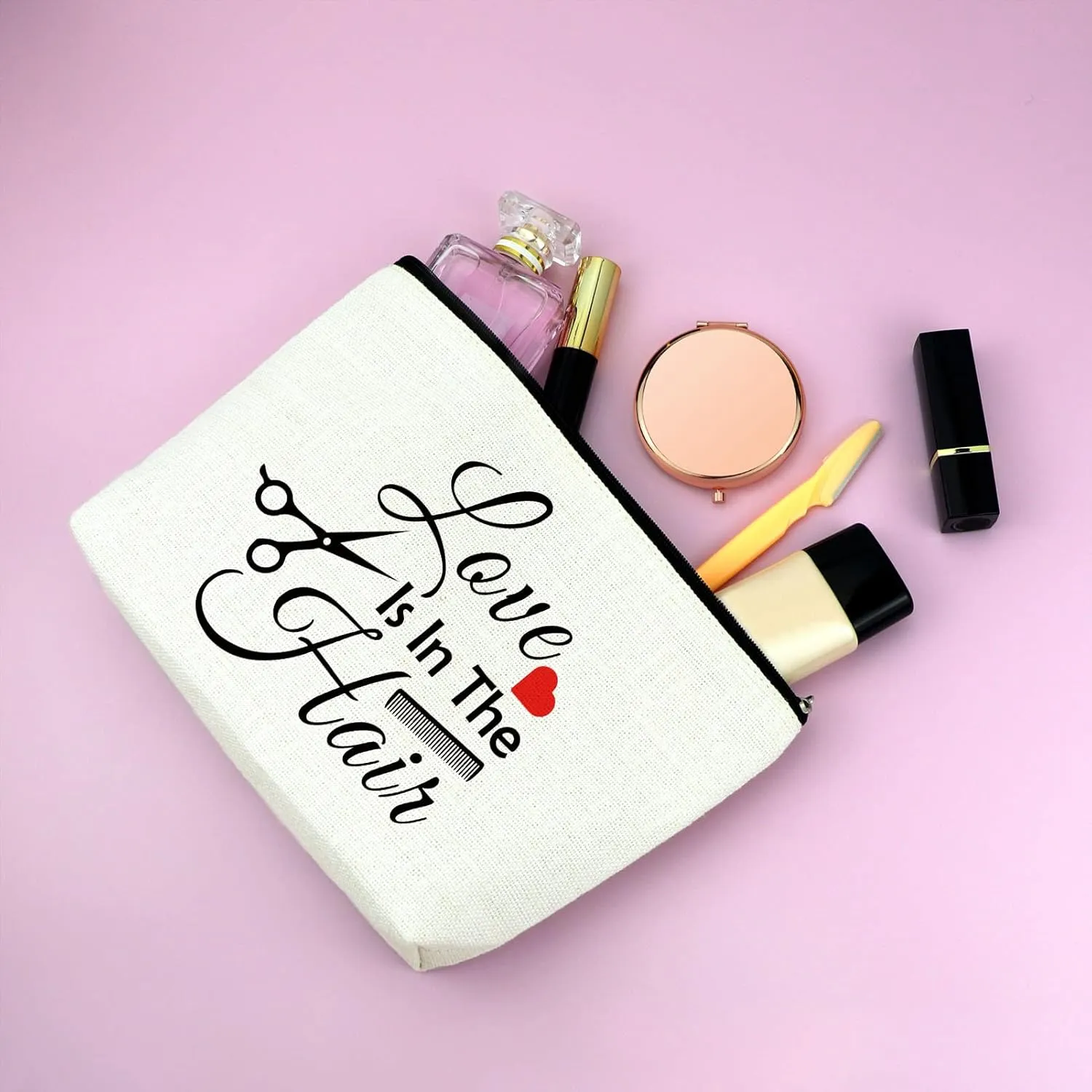 Mxrymvu Hair Stylist Supplies Makeup Cosmetic Bag for Women Travel Pouch Salon Stylist Gift Hairdresser Gift Ideas for Barbers Birthday Christmas Thank you Present for Barbers
