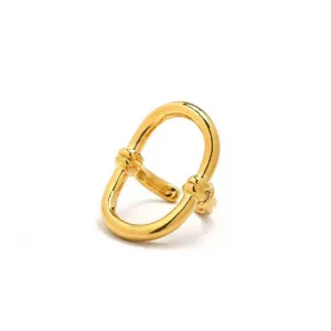 Open Oval Ring in 18K Gold