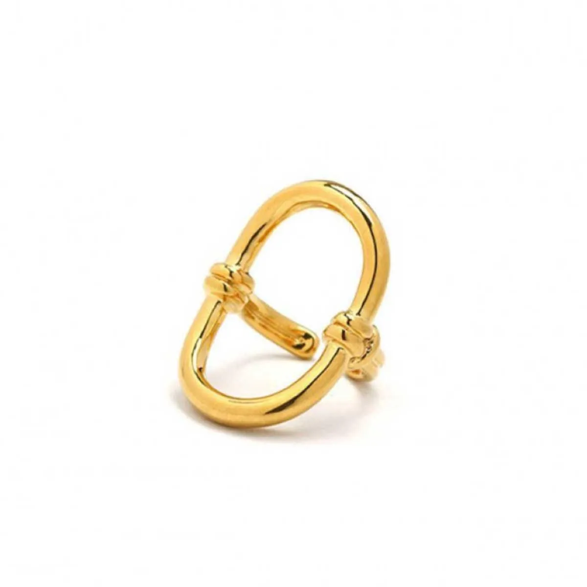 Open Oval Ring in 18K Gold