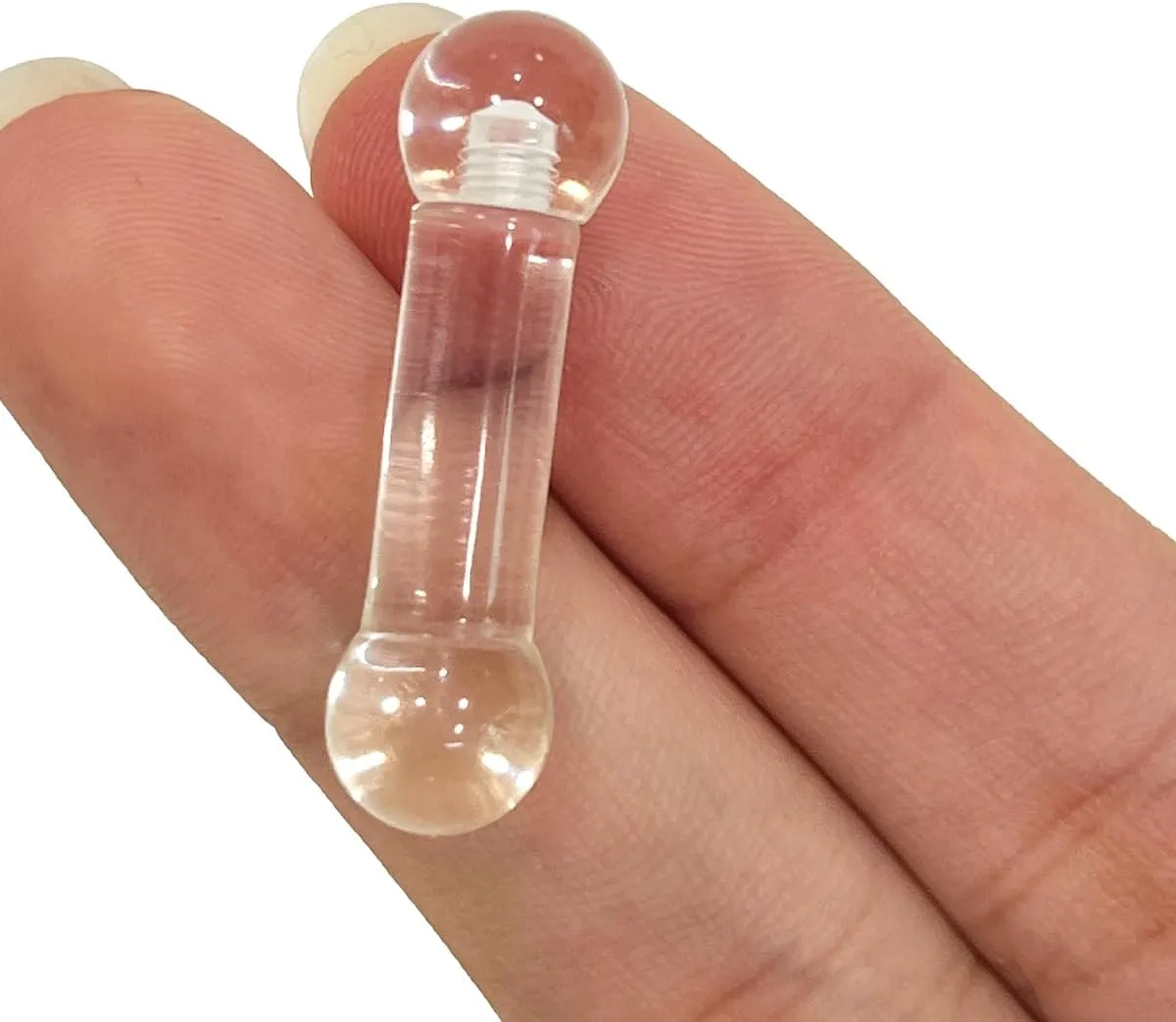 PA Ring 2G External Threaded UV Reactive Acrylic Straight Barbell Monster Screwball Ring Piercing Bar 5/8 Inch