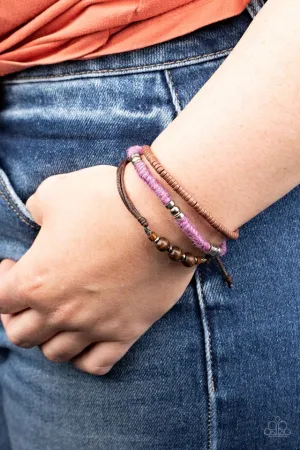 Paparazzi Bracelet ~ Totally Tiki - Purple