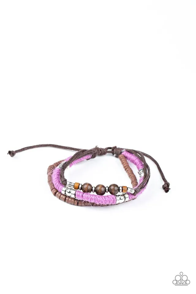 Paparazzi Bracelet ~ Totally Tiki - Purple