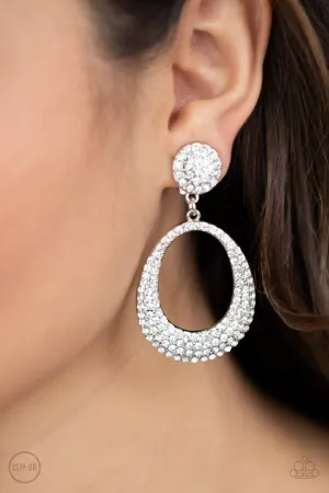 Paparazzi Earring ~ Sophisticated Smolder - White
